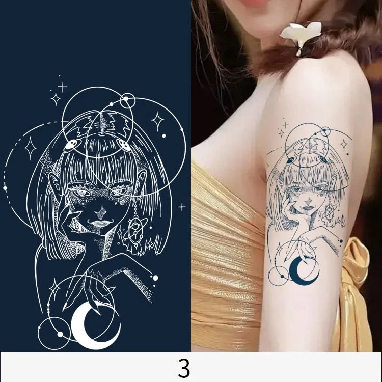 Basketball Anime Flower Butterfly Text Art Festival Cute Cool Waterproof Full Body Arm Men and Women Natural Temporary Tattoos