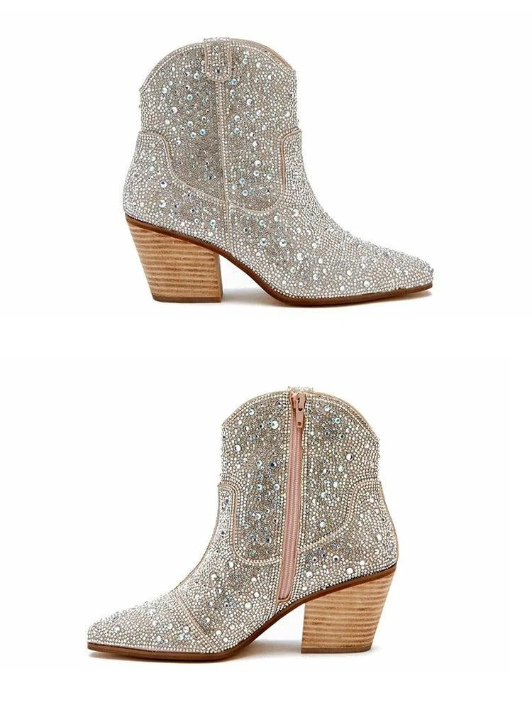 Brownm Cowgirl Rhinestone Western Boots