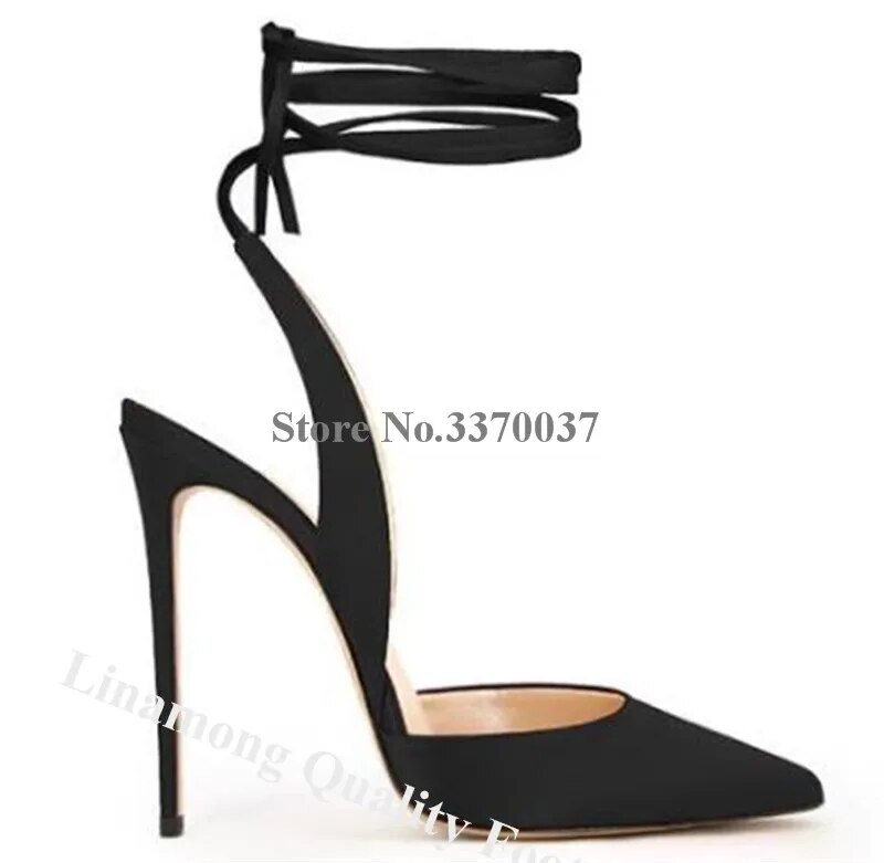 VCSHOES Pink Suede Pumps Pointed Toe Straps Cross Stiletto Heel Gladiator Heels Pink Red Black Ankle Cross High Heels Big Size