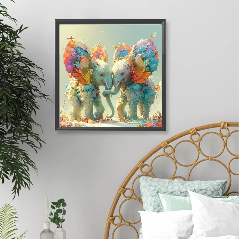 Diamond Painting - Full Round Drill - Elephant(Canvas|40*40cm)