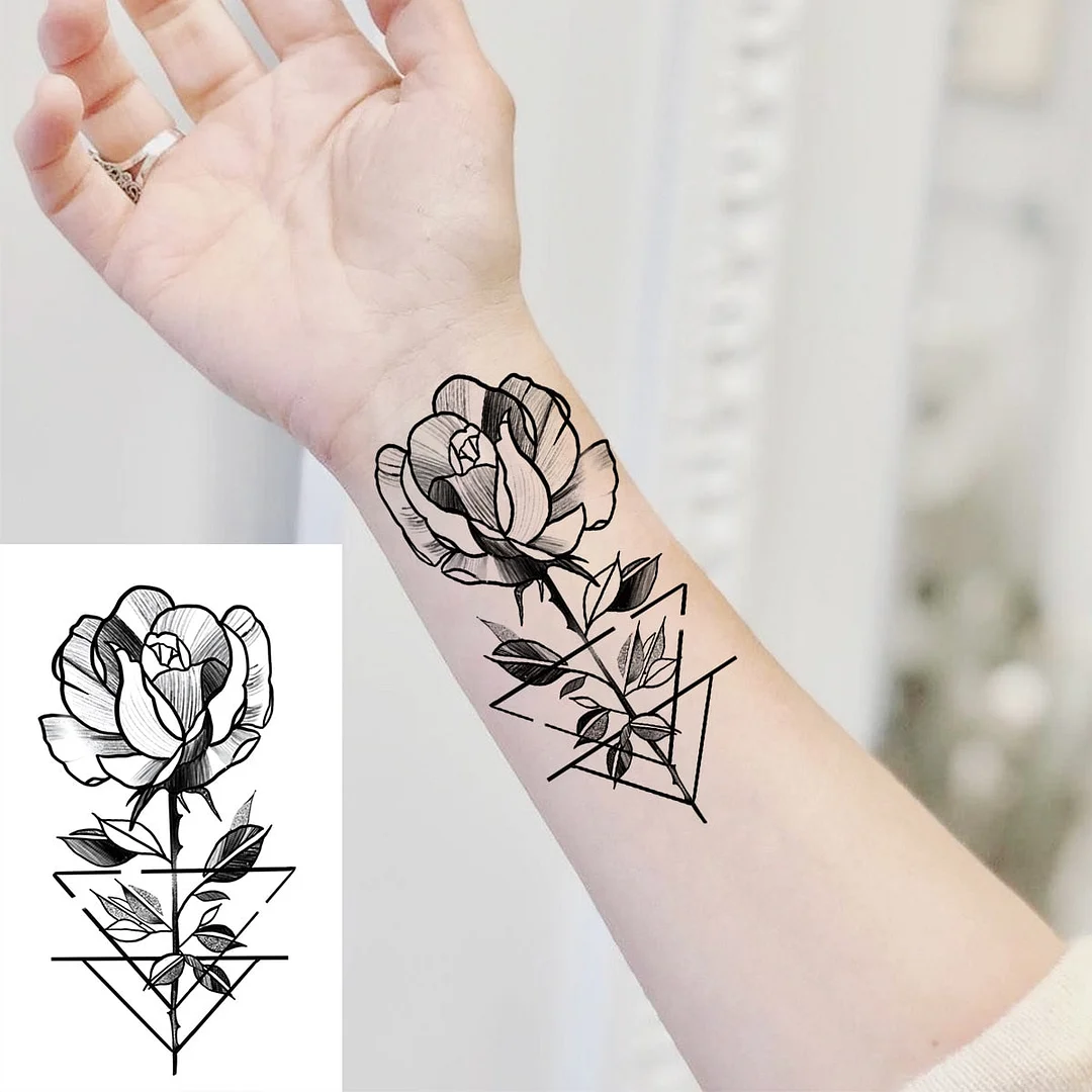 Black Whale Fashion Arm Temporary Tattoos For Women Girl Butterfly Swallow Fake Tattoo Sticker Body Art Waterproof Tatoo Sticker
