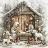 Nativity-11CT Stamped Cross Stitch 45*45cm/17.72*17.72in