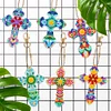 6pcs/set Cross Diamond Painting Keychain DIY Diamond Mosaic Kit Bag Pendant 
