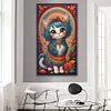 >SALE<5D DIY Full Round Drill Diamond Painting Rainbow Cat Kit Home Decoration 40x70cm