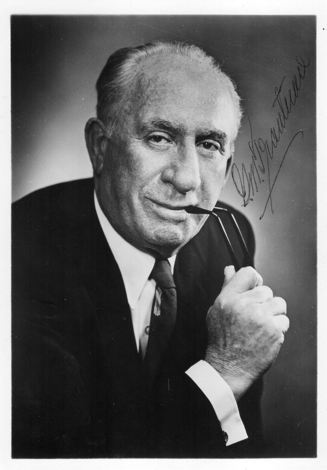 George Trautman REAL hand SIGNED vintage 5x7 Photo Poster painting JSA COA Baseball executive