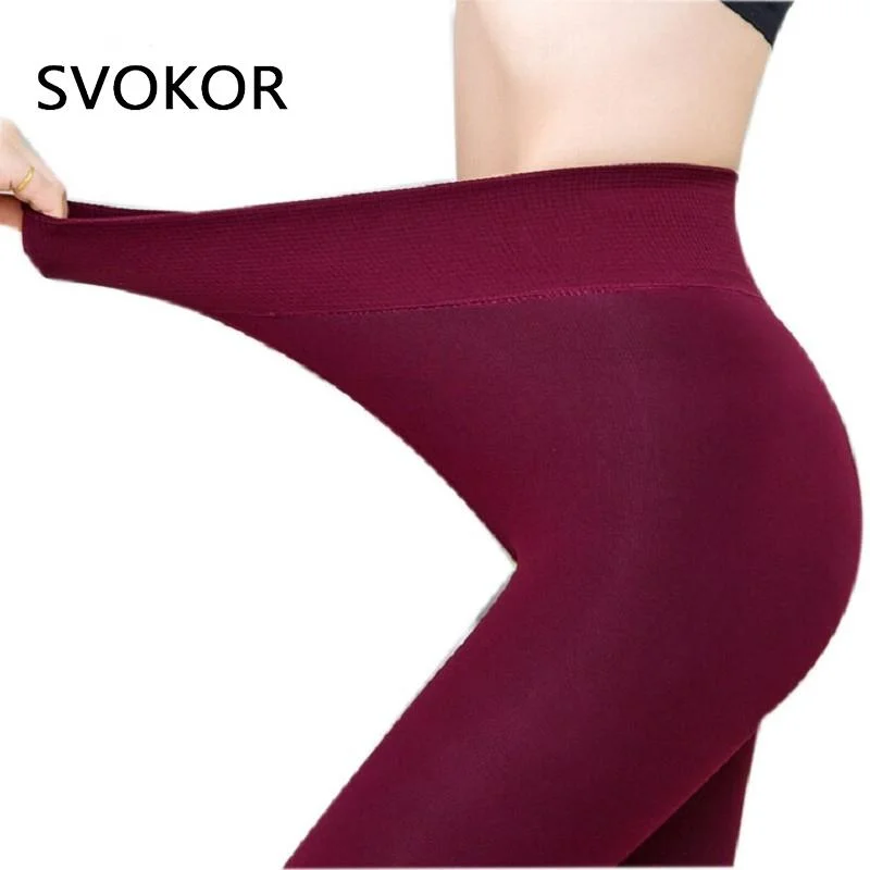 SVOKOR 2019 Women Velvet Pants Keep Fitness Warm Elastic Force Trousers Comfortable High Waist Push Up Casual Female Pants
