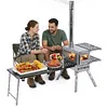 [US Local Warehouse] Camping Stove Wood Burning Tent Stove Portable Pellet Stoves with Chimney Pipe