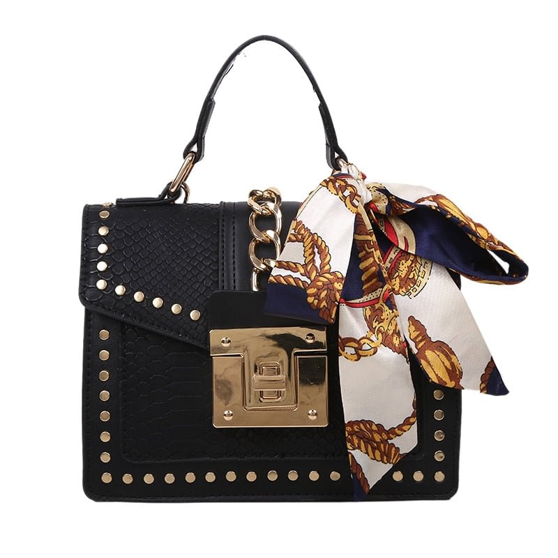 European Fashion Female Square Bag 2022 New Quality PU Leather Women's Designer Handbag Rivet Lock Chain Shoulder Messenger Bags