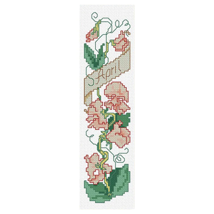 April 14CT 18*6CM Double Sided Counted Cross Stitch Bookmark