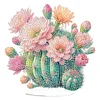 Cactus acrylique en fleurs - ornement d&rsquo;artisanat 5d bricolage