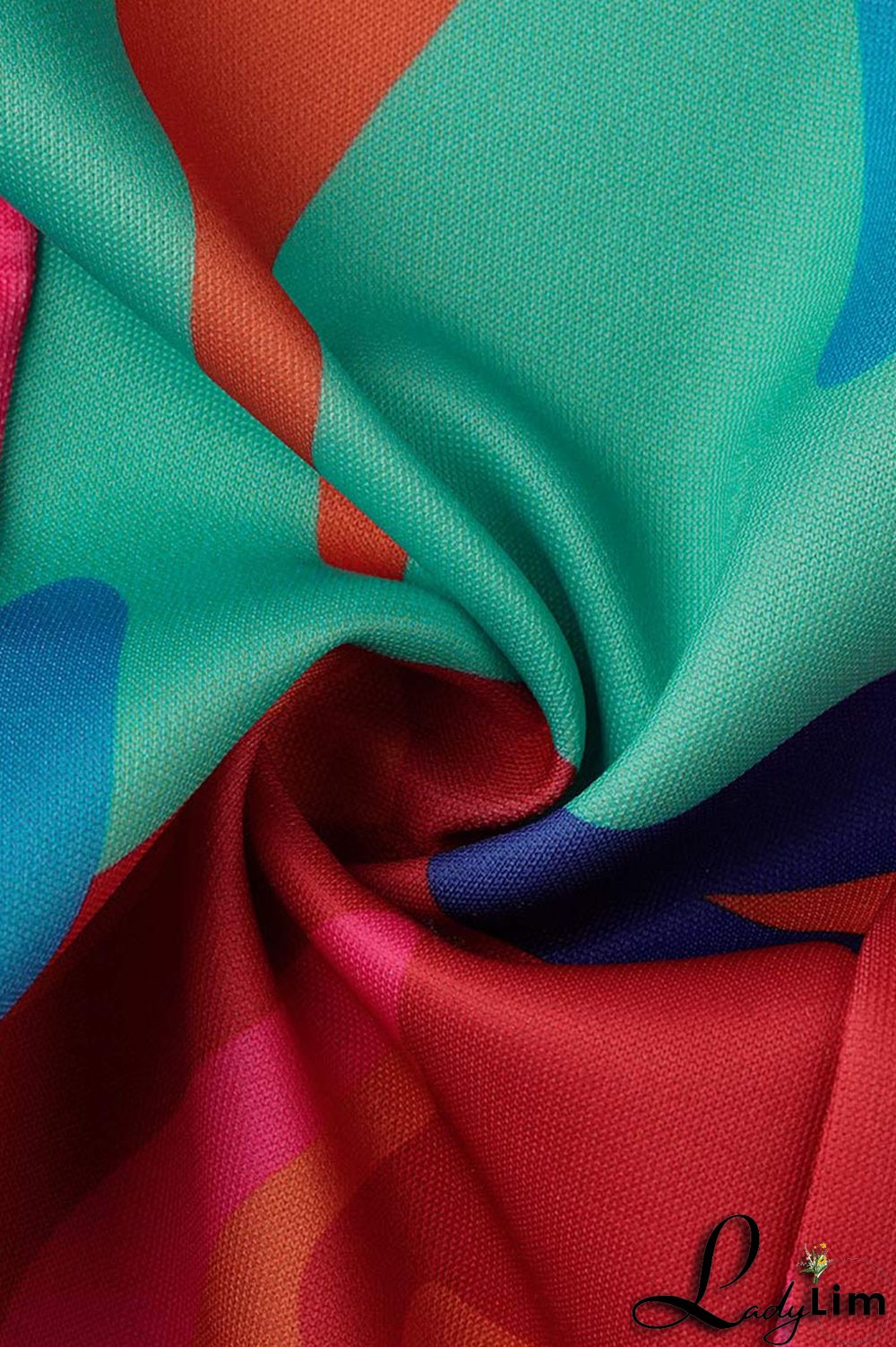 Camel Casual Print Patchwork Buttons Turn-back Collar Long Sleeve Two Pieces