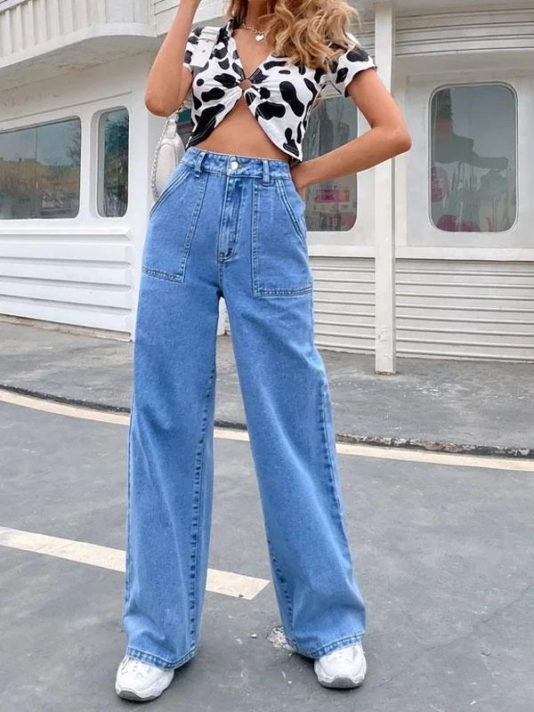 Wide leg jeans