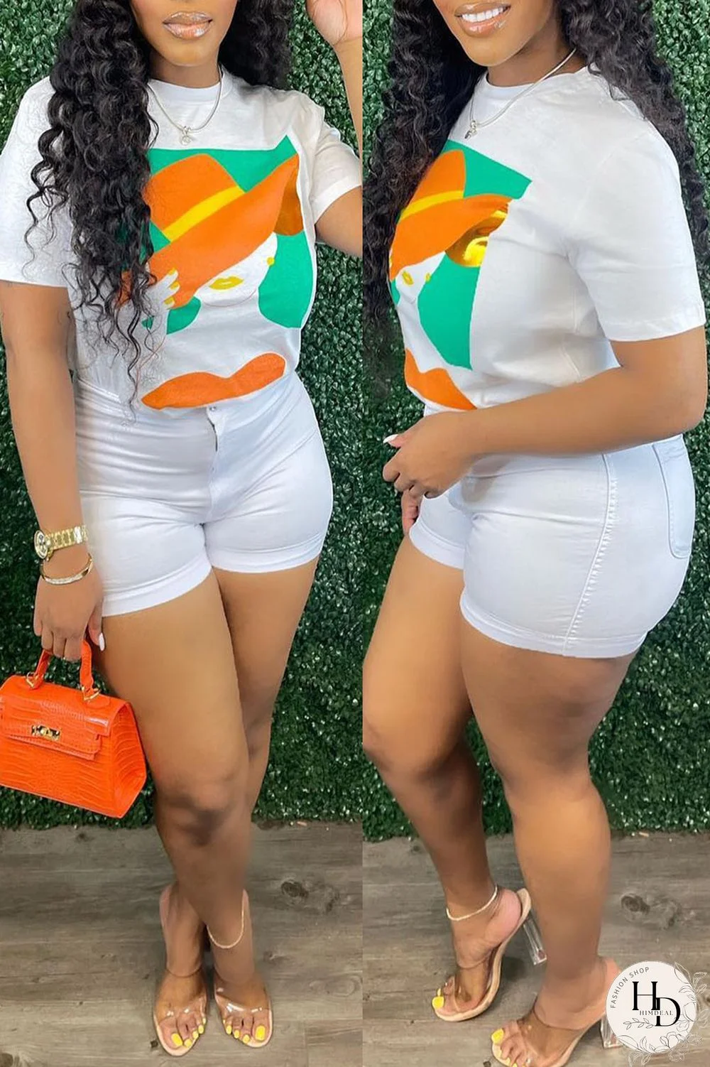 Red Casual Print Patchwork O Neck T-Shirts