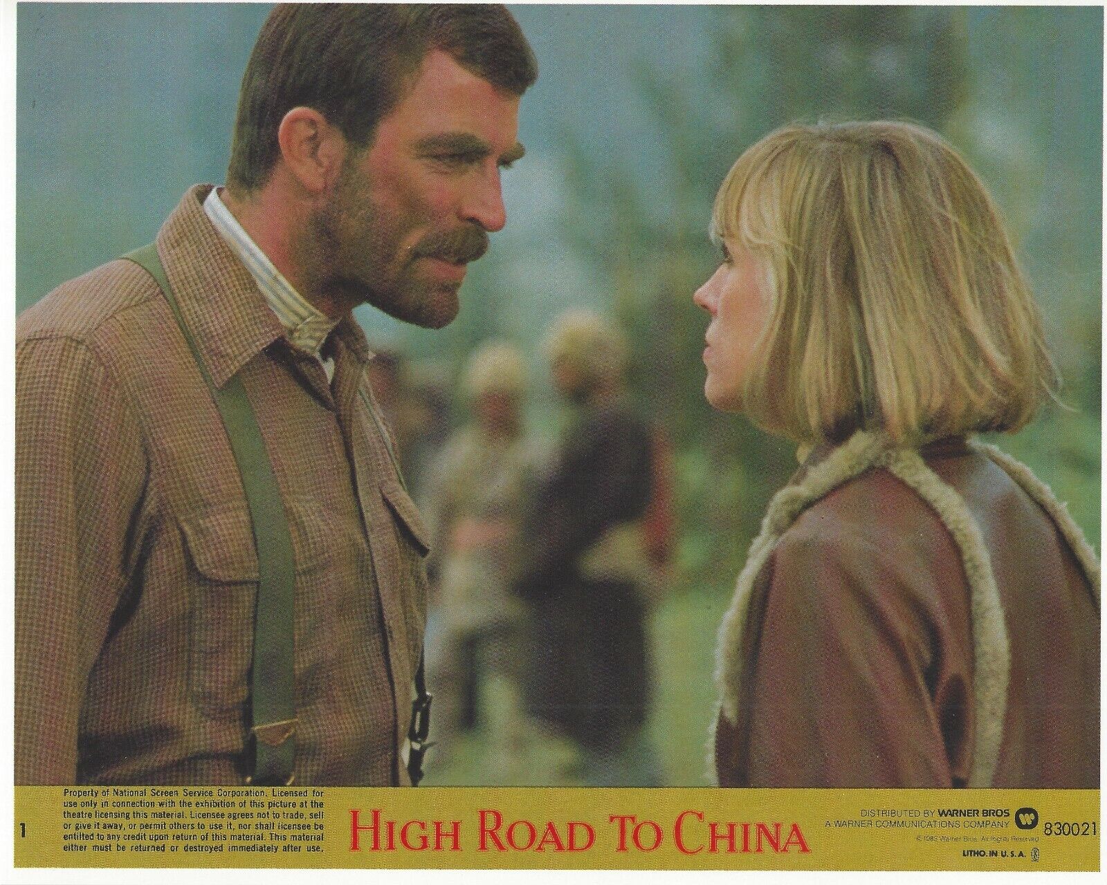 High Road To China Original 8x10 Lobby Card Poster Photo Poster painting 1983 #1 Tom Selleck