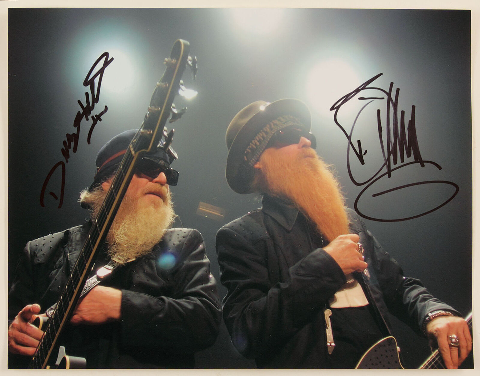 ZZ TOP - BILLY GIBBONS & DUSTY HILL Signed Photo Poster paintinggraph - Rock Band - preprint