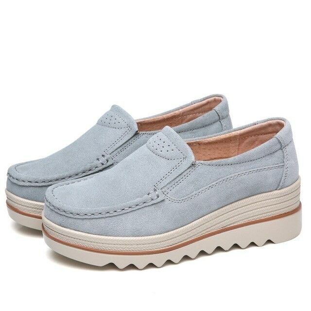  Women Loafers Orthopedic Soft Sole Platform Slip On Suede Fashionable Casual Shoes