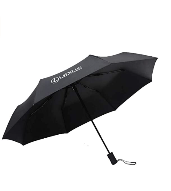 Automatic telescopic folding umbrella with car logo