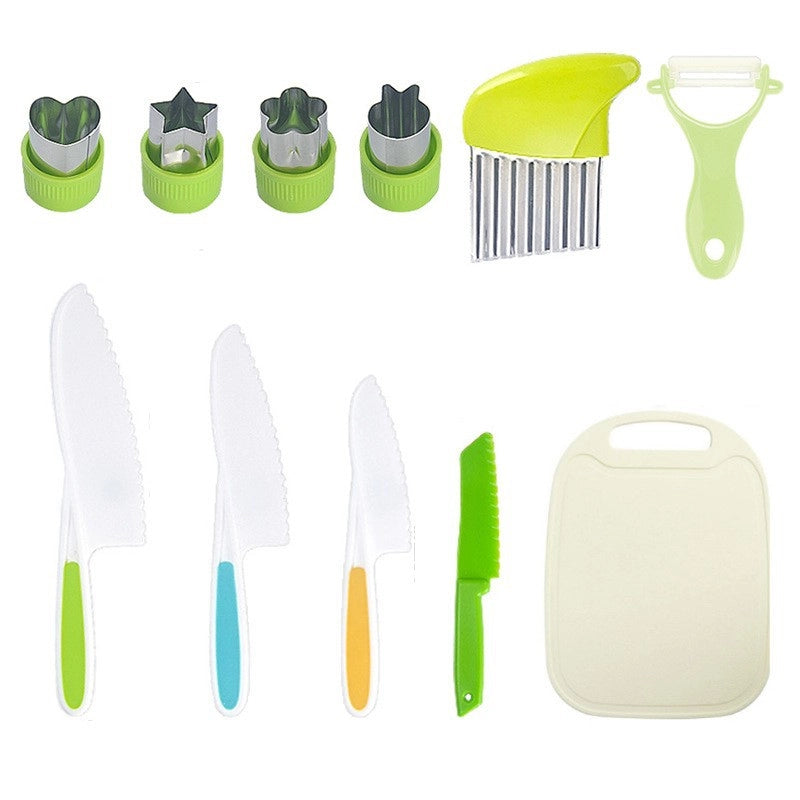 Casual Solid Color Plastic Chopping Board Fruit Knife 1 Set