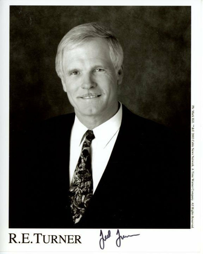 Ted turner signed autographed Photo Poster painting