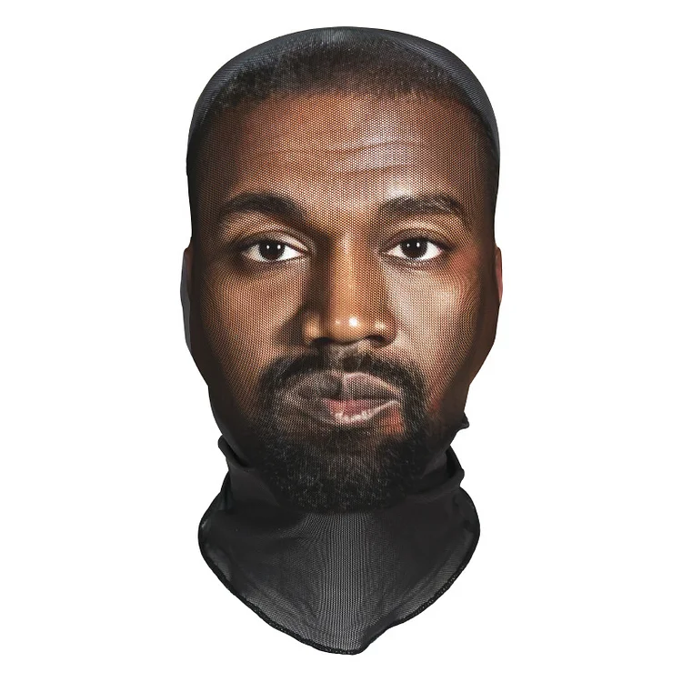 3D Spoof Face Simulation Headgear-Kanye West