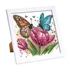 5D DIY Partial Special Shaped Drill Diamond Painting Kit Butterfly Decor With Frame Kit 18x18cm