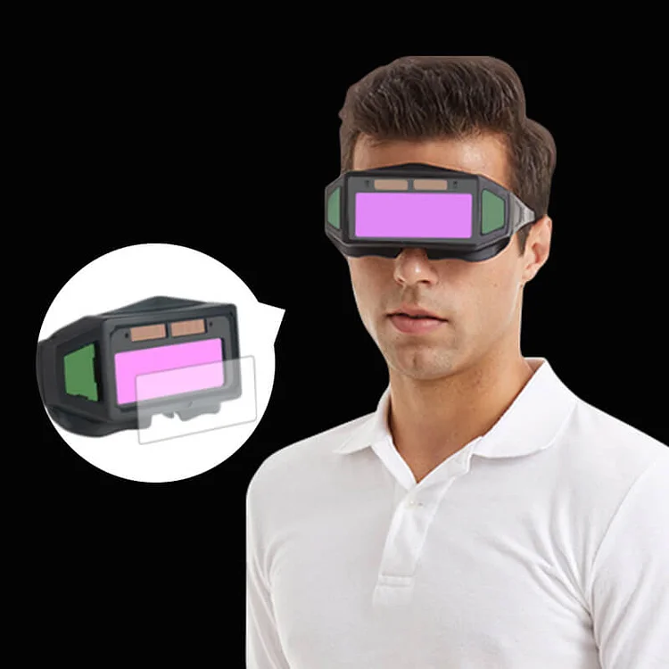 Automatic dimming and strong light protection panoramic welding glasses