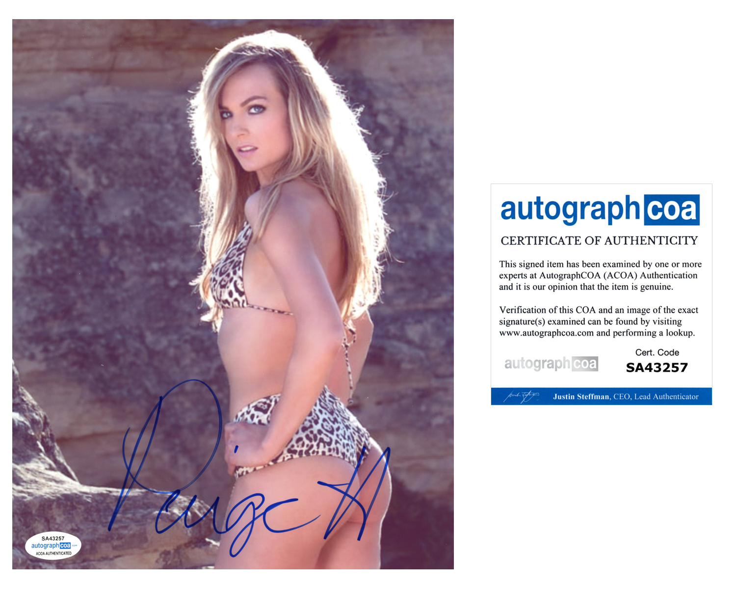 Paige Hudson Signed Autographed 8x10 Photo Poster painting Sexy Model ACOA COA