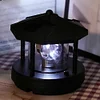 Solar Power LED Light Rotating Lighthouse Landscape Lamp Garden Decoration