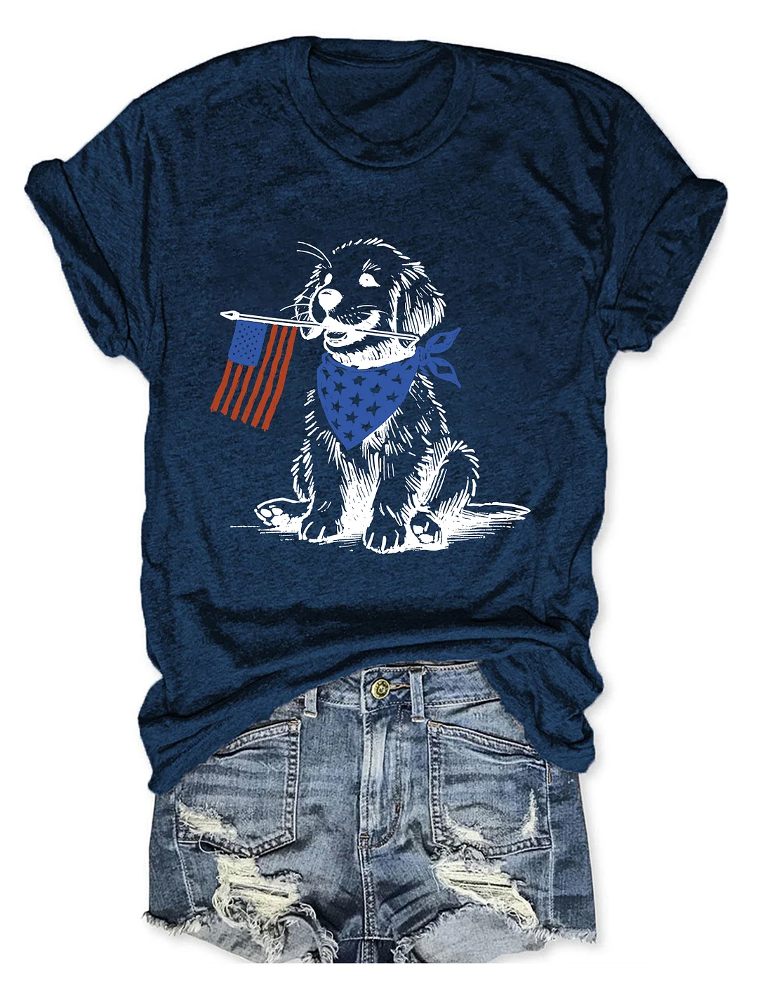Golden Retriever 4th Of July T-shirt