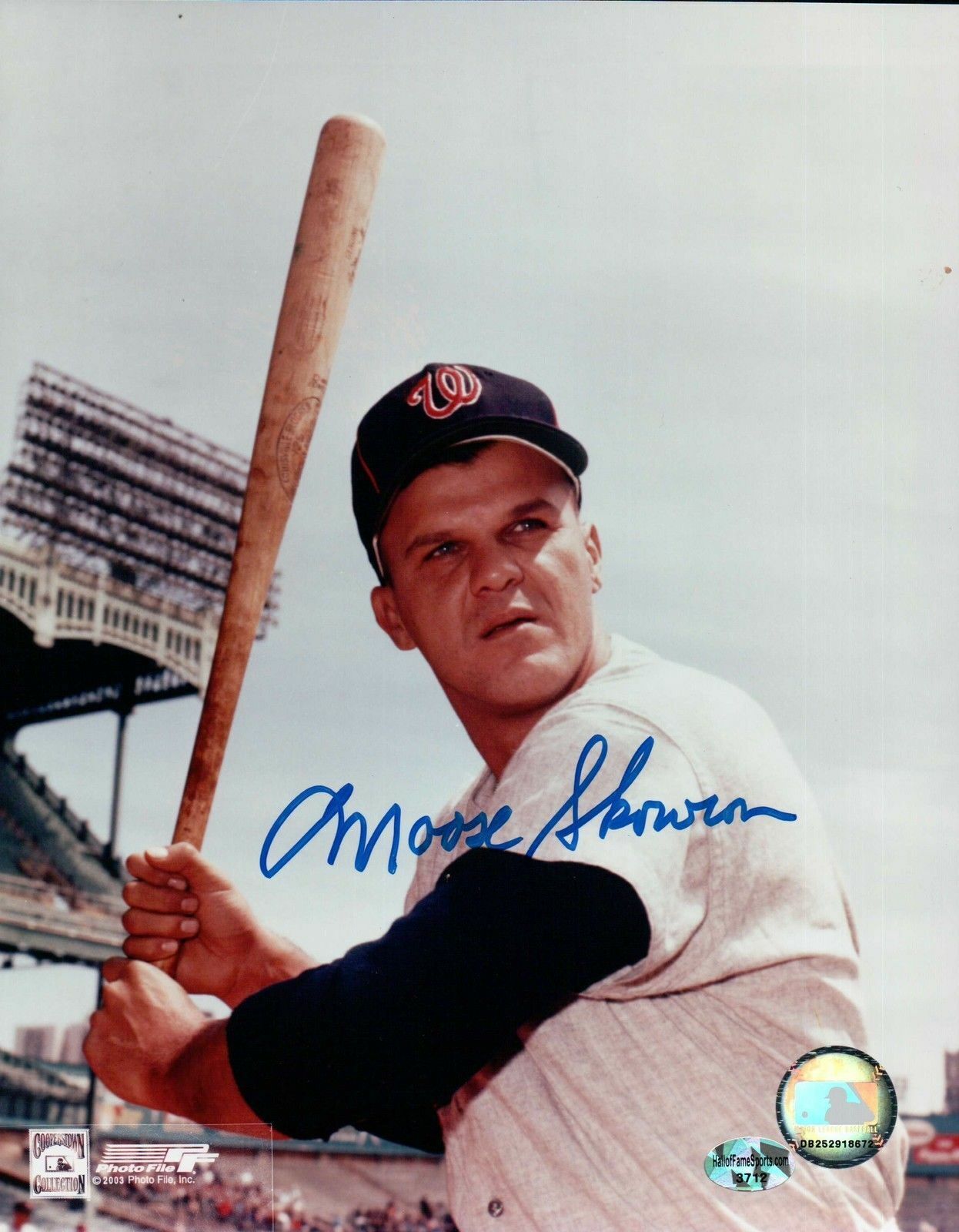 Bill Moose Skowron Signed 8X10 Photo Poster painting Autograph Washington Senators Auto w/COA