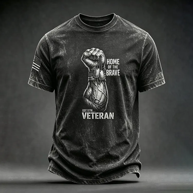 Men's Patriots, Home Of The Brave, American Freedom Patriot T-shirt
