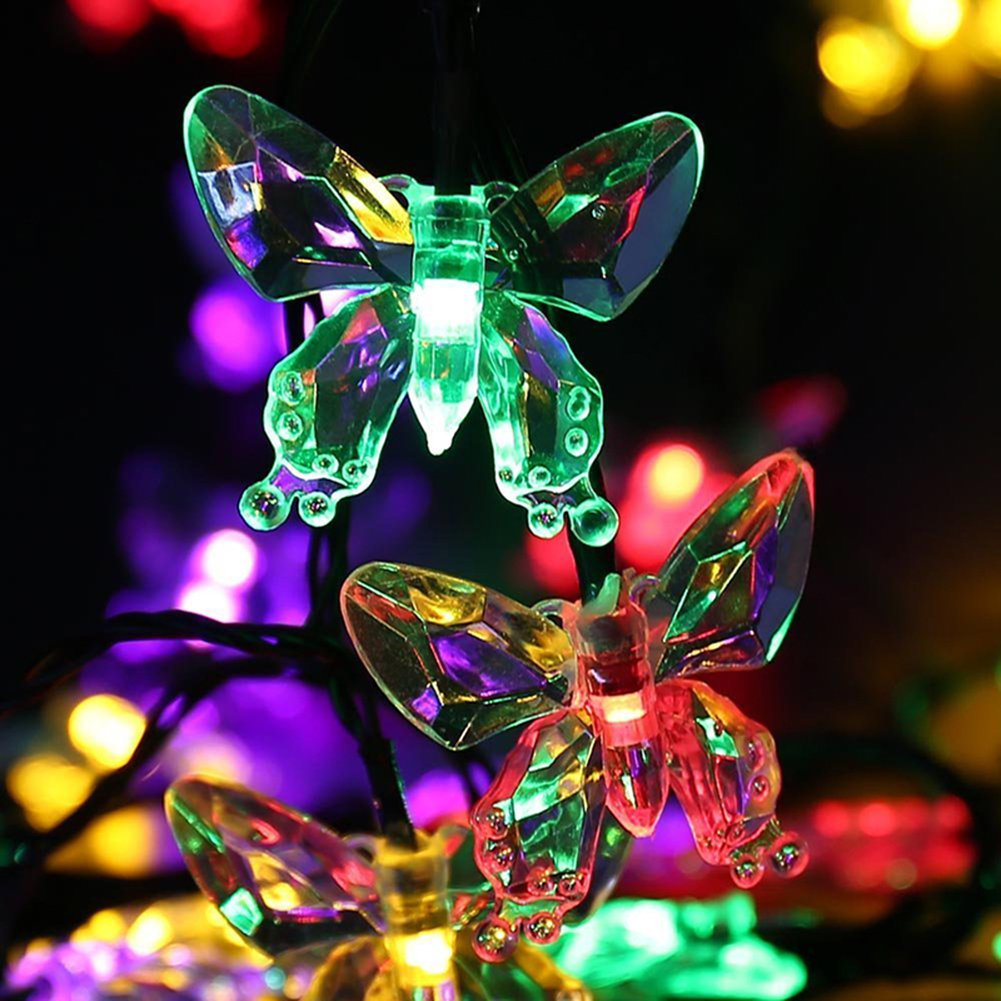 

LED Colorful Butterfly Waterproof-Solar String Light, 20led, 501 Original
