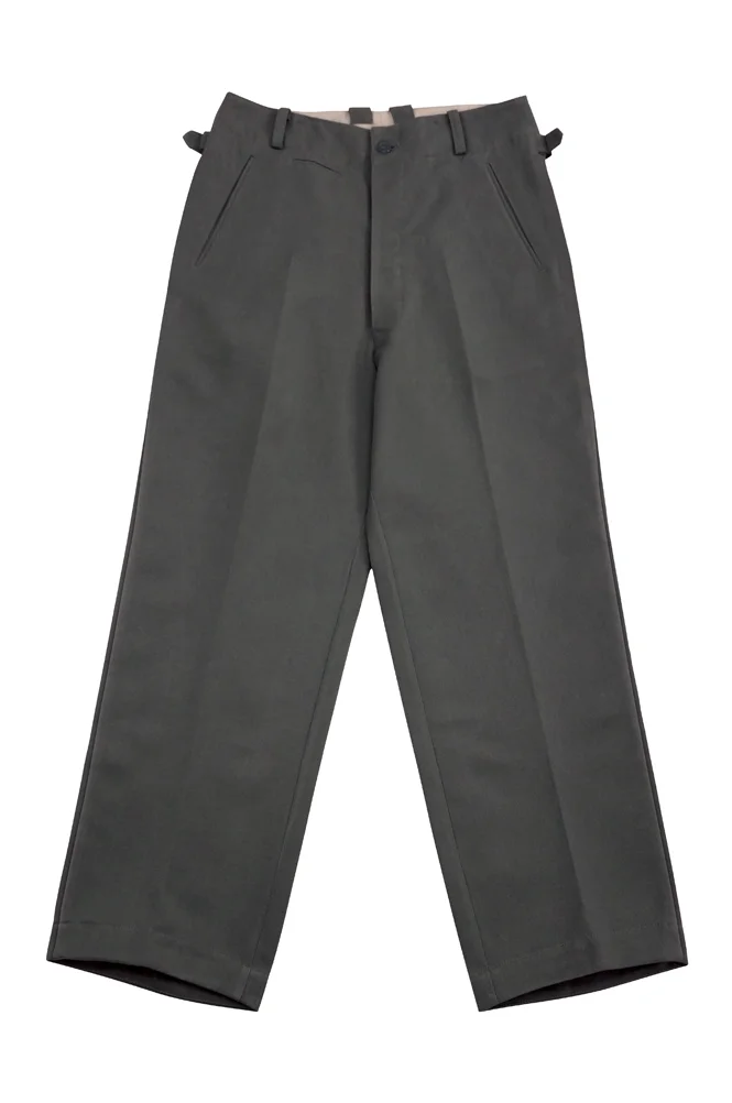   Wehrmacht German Officer Stone Grey Gabardine Straight Trousers German-Uniform