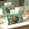 (25cm)Garden Ladybug Floral DIY Diamond Painting PU Tissue Holder Box