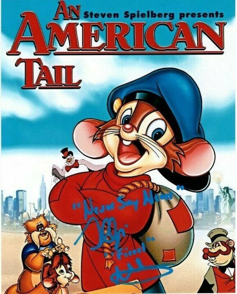 Phillip glasser autographed signed an american tail fievel Photo Poster painting great content