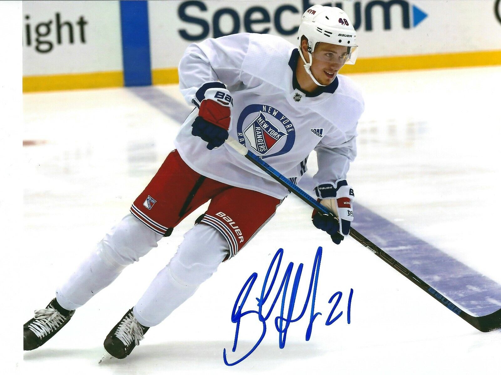 Autographed BRETT HOWDEN New York Rangers 8x10 Photo Poster painting - w/COA