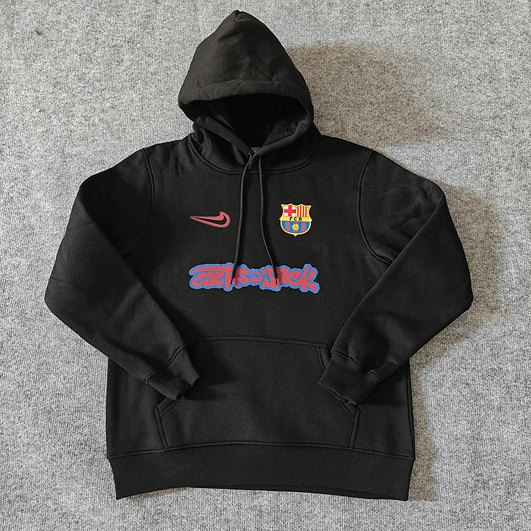 25/26 Barcelona Travis Scott co-branded version hoodie - black