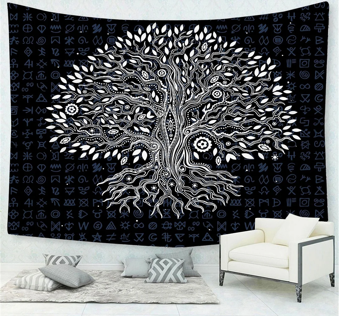 Psychedelic Tapestry For Bedroom Decor 3D Printed Feather Wall Hanging Cloth Tapestry Ancient Religious Totem Travel Camping Mat