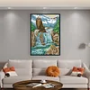 >SALE<Full Embroidery Cotton Thread 11CT Printed Waterfall Eagle Cross Stitch 50x70cm