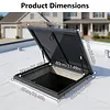 [US Local Warehouse] Roof Hatch Skylight Roof Caps Aluminum Frame Galvanized Sheet 80x80cm with Switch Type Handle Loft Ventilation Roof Access Hatch Cover Plate Rooftop Hatch Cover Plate for Wellhead Lid/Cellar Cover