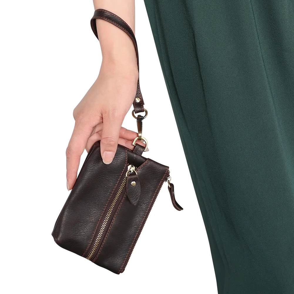 Casual waist hanging hand car key case multifunctional leather coin purse
