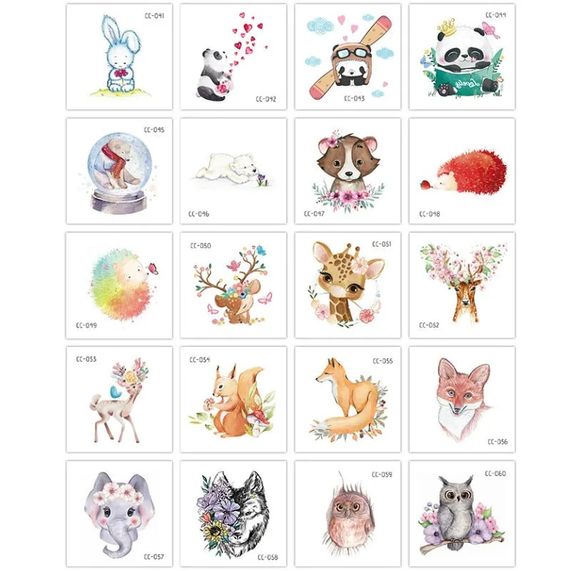 10-20pcs/set Colorful Halloween Skull Head Temporary Tattoo Sticker Child Adult Body Art Water Transfer Fake Tattoo for Face