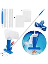 Portable Swimming Pool Pond Fountain Vacuum Cleaner 2 Leafbag with 5Section Pole