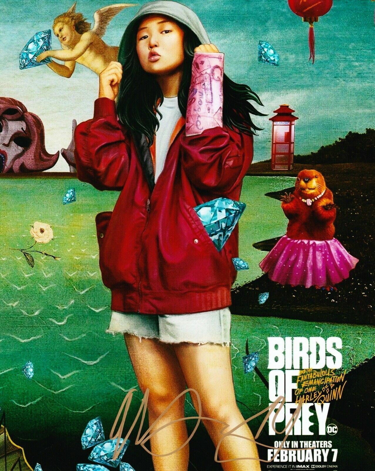 Ella Jay Basco Signed 10X8 Photo Poster painting Birds of Prey Genuine Signature AFTAL COA (A)