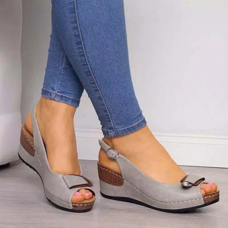 Woman Sandals Retro Wedges Summer Wedge Sandals Female Casual Sewing Women Shoes Comfortable Ladies Sandalias QueenFunky