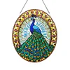 Diamond Painting Acrylic Stained Glass Peacock Hanging Pendant