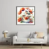 Poppy Bird Teacup-14CT Counted Cross Stitch 40*40cm/15.75*15.75in