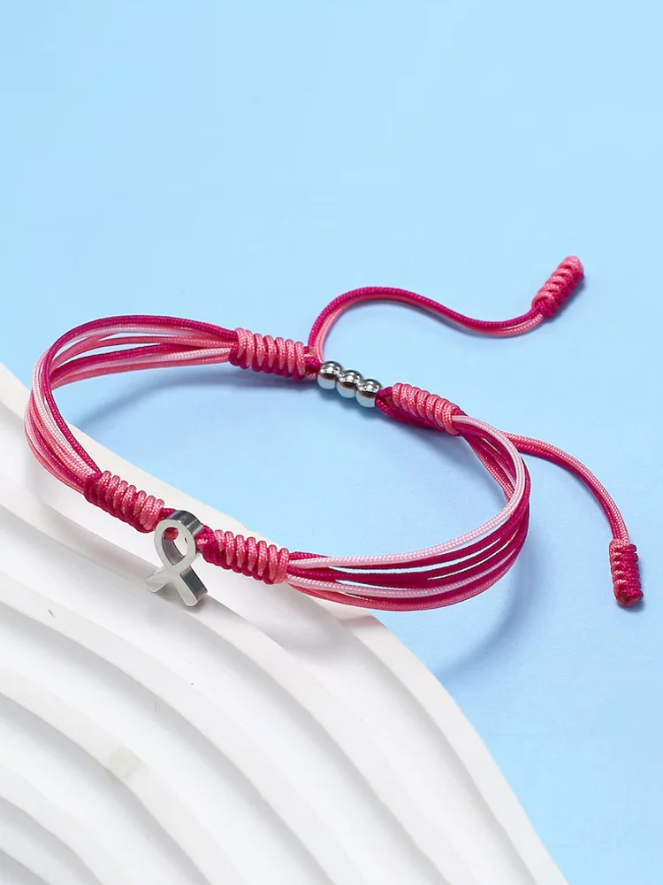 Pink Awareness Hope Alloy Bracelets