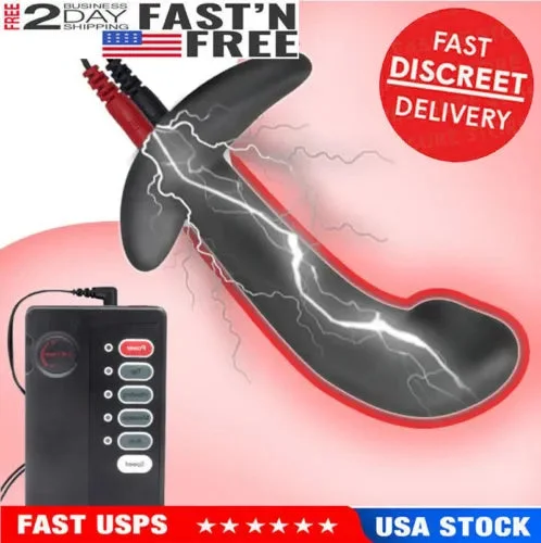 pornhint Pornhint Electric Electro Male Prostate Massager Anal Butt Plug Sex Toy Men Women E-Stim