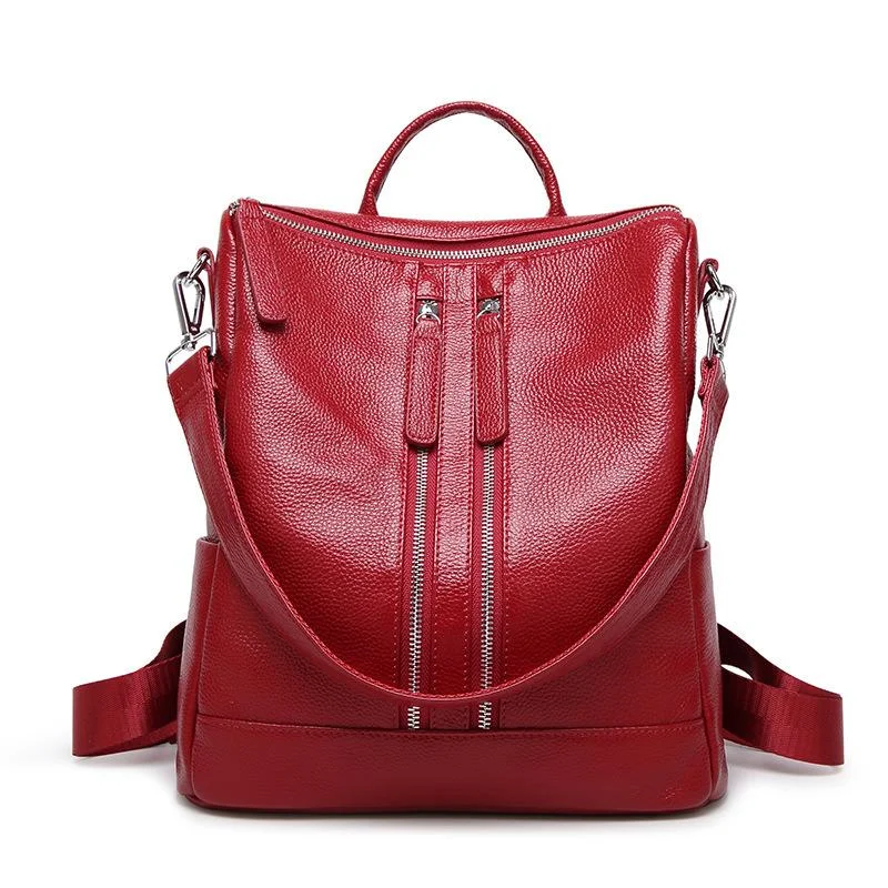 New Leather Backpack Women's Fashion Large-capacity Backpack Women's Bag